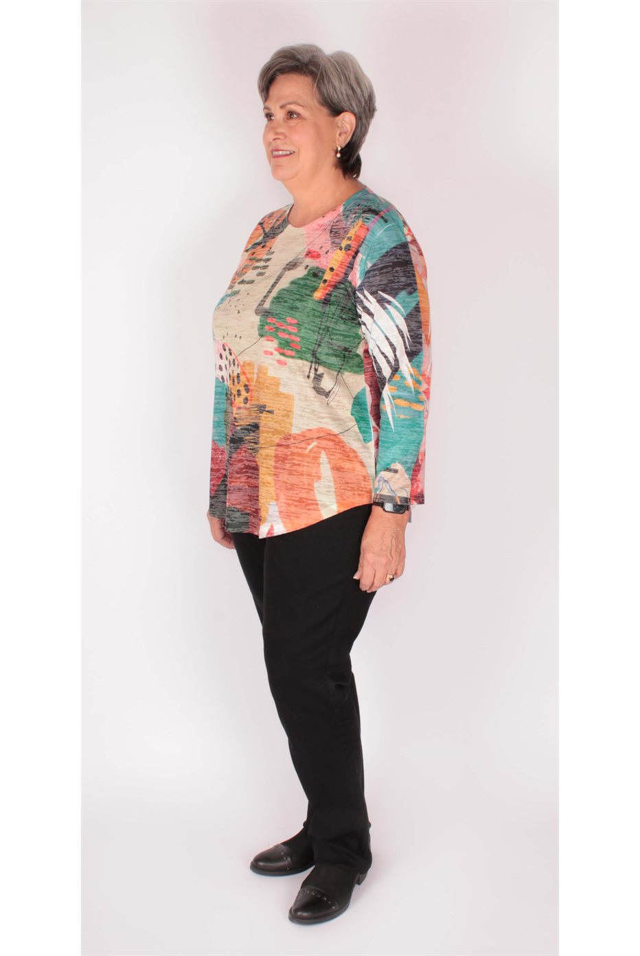 Burnout Tunic Top with Round Hem Montecito